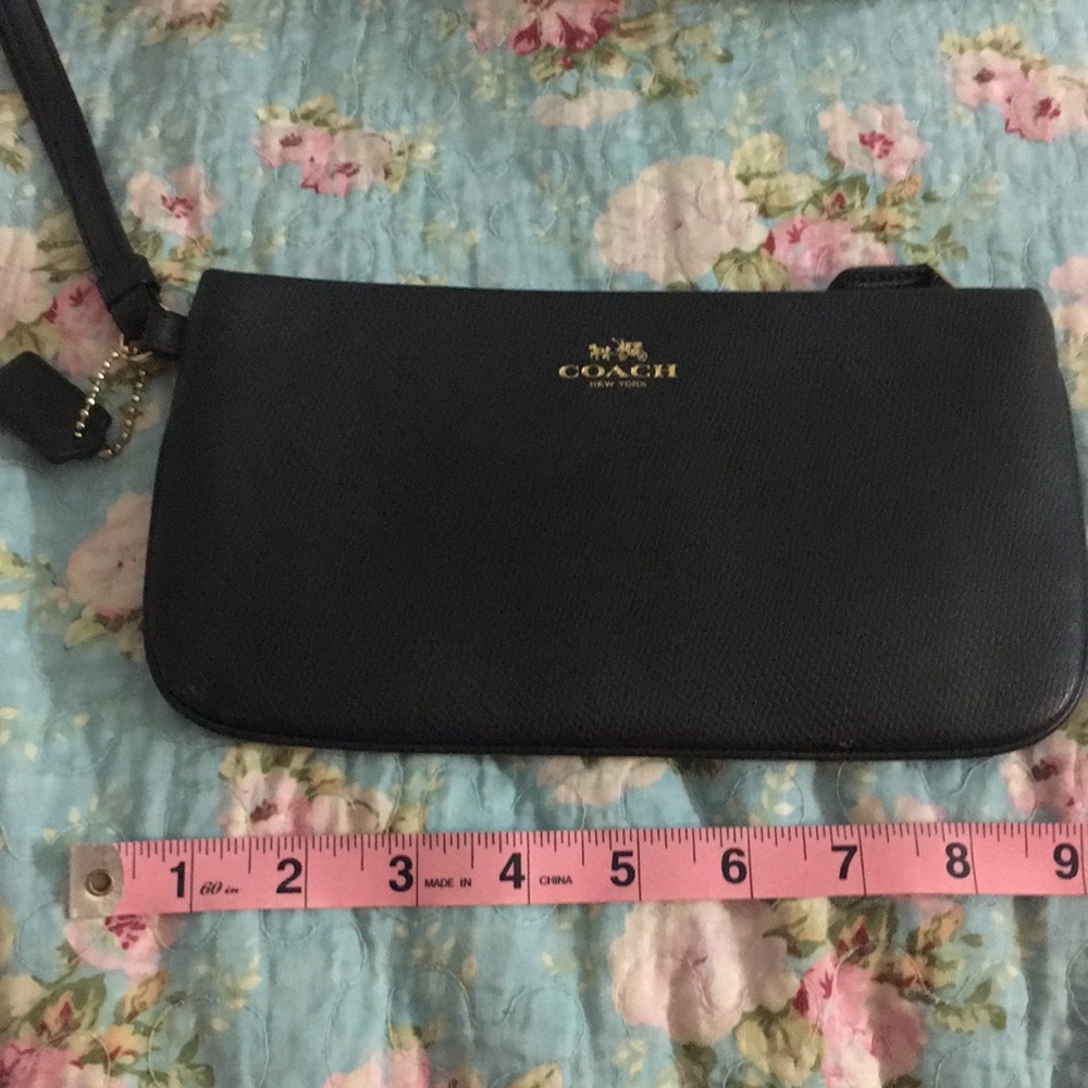 Coach wristlet - large- black